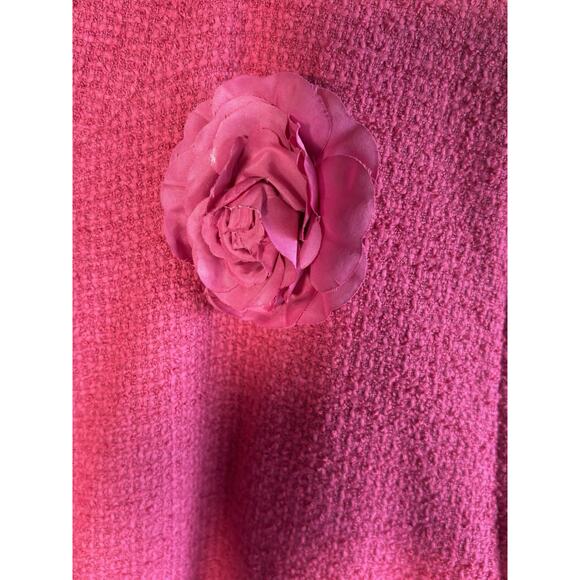 Sag Harbor Textured Jacket Pink Blazer Pockets Flower Size 24W - Picture 6 of 9
